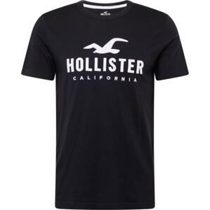 HOLLISTER Tričko černá / bílá