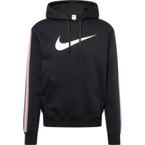 Nike Sportswear Mikina světle růžová / černá / bílá