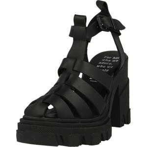 BRONX Páskové sandály černá