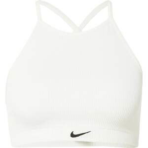 NIKE Sportovní podprsenka černá / bílá