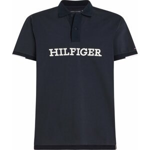 TOMMY HILFIGER Tričko marine modrá / bílá