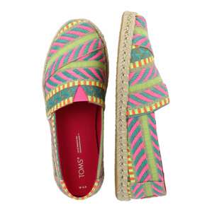 TOMS Espadrilky nefritová / jablko / oranžová / pink