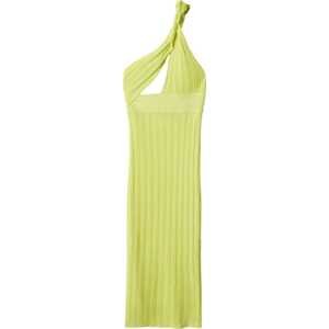 MANGO Úpletové šaty 'Twister' citronově žlutá