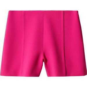 MANGO Kalhoty se sklady v pase 'Fica' pink