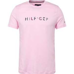 TOMMY HILFIGER Tričko námořnická modř / pink / červená / bílá