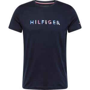 TOMMY HILFIGER Tričko námořnická modř / světlemodrá / červená / bílá