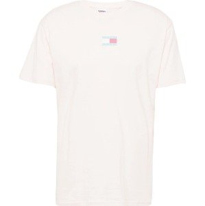 Tommy Jeans Tričko světlemodrá / pink / růže / bílá