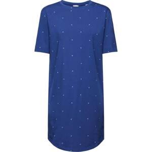 ESPRIT Noční košilka kobaltová modř / světlemodrá / bílá