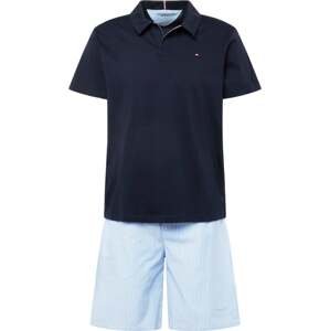 Tommy Hilfiger Underwear Pyžamo krátké světlemodrá / tmavě modrá / červená / bílá