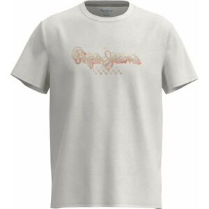 Pepe Jeans Tričko 'Richme' oranžová / offwhite