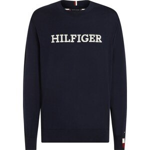 TOMMY HILFIGER Svetr námořnická modř / tmavě červená / bílá