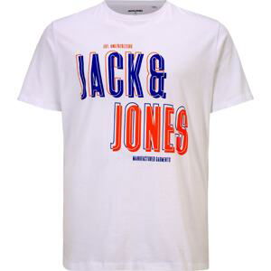 Jack & Jones Plus Tričko 'COAST' námořnická modř / humrová / bílá