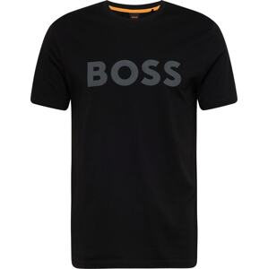 BOSS Orange Tričko 'Thinking 1' tmavě šedá / černá