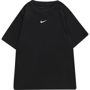 NIKE Funkční tričko černá / bílá