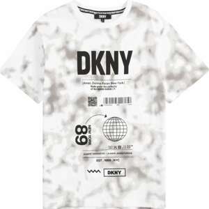 DKNY Tričko kouřově šedá / světle šedá / černá / bílý melír