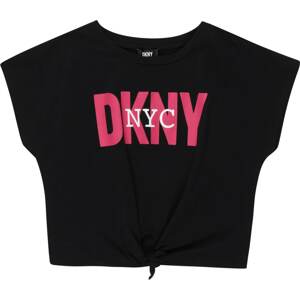 DKNY Tričko fuchsiová / černá / bílá