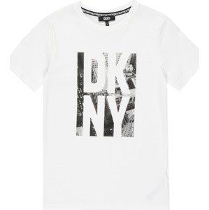 DKNY Tričko antracitová / světle šedá / bílá