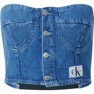 Calvin Klein Jeans Top modrá džínovina