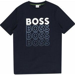 BOSS Kidswear Tričko marine modrá / světlemodrá / bílá