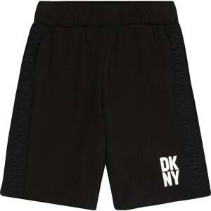 DKNY Sportovní kalhoty černá / bílá