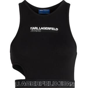 Karl Lagerfeld Top černá / bílá