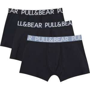 Pull&Bear Boxerky námořnická modř / světlemodrá / bílá