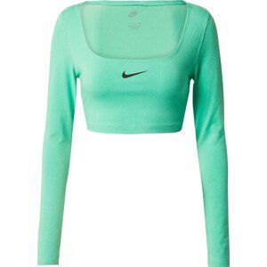 Nike Sportswear Tričko zelená / černá