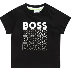 BOSS Kidswear Tričko černá / bílá