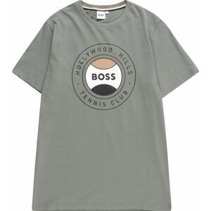 BOSS Kidswear Tričko nažloutlá / olivová / černá / bílá