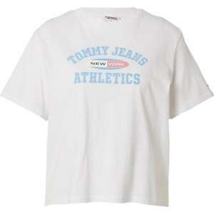 Tommy Jeans Tričko nebeská modř / melounová / černá / bílá