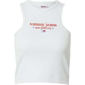 Tommy Jeans Top modrá / pastelová modrá / červená