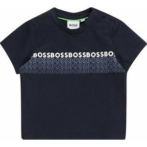 BOSS Kidswear Tričko marine modrá / světlemodrá / bílá