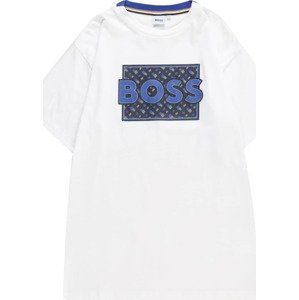 BOSS Kidswear Tričko modrá / námořnická modř / režná / bílá