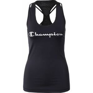 Champion Authentic Athletic Apparel Sportovní top černá / stříbrná