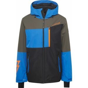 BRUNOTTI Sportovní bunda 'Flynners' modrá / šedobéžová / oranžová / černá