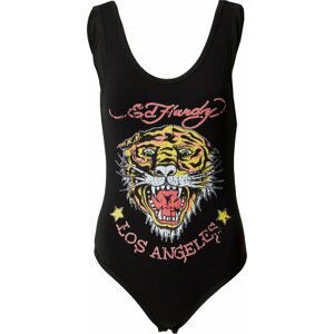 Ed Hardy Tričkové body 'LA Tiger Roar' žlutá / růžová / černá / bílá