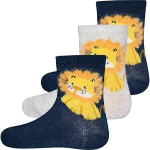 EWERS Ponožky béžová / námořnická modř / žlutá / offwhite