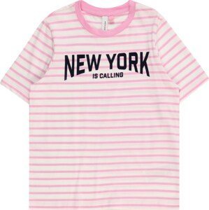 Vero Moda Girl Tričko 'LEILA' pink / černá / bílá