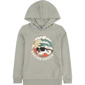 Jack & Jones Junior Mikina 'TIDAL' šedá / oranžová / černá / bílá