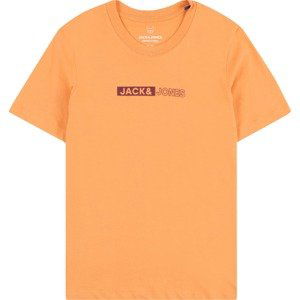 Jack & Jones Junior Tričko 'NEO' oranžová / burgundská červeň