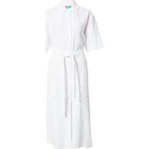 UNITED COLORS OF BENETTON Košilové šaty bílá