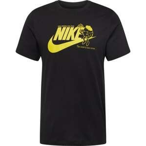 Nike Sportswear Tričko žlutá / černá