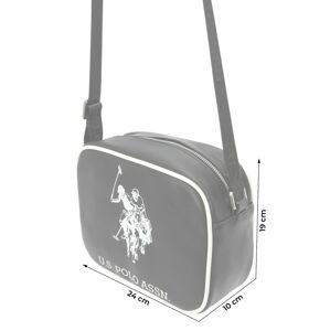 U.S. POLO ASSN. Taška přes rameno černá / stříbrná / bílá