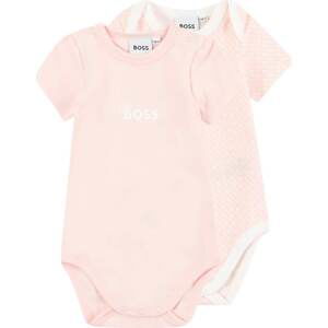 BOSS Kidswear Dupačky/body světle růžová / bílá