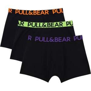Pull&Bear Boxerky svítivě zelená / svítivě fialová / svítivě oranžová / černá