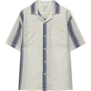 Pull&Bear Košile námořnická modř / světlemodrá / bílá