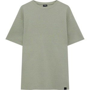 Pull&Bear Tričko khaki / černá