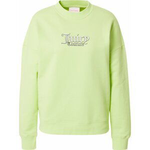 Juicy Couture Sport Sportovní mikina 'VALENTINA' světle zelená / černá / bílá