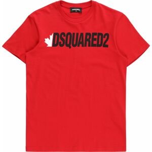 DSQUARED2 Tričko červená / černá / bílá
