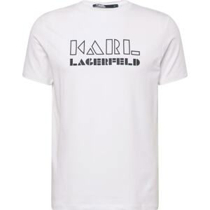 Karl Lagerfeld Tričko černá / offwhite